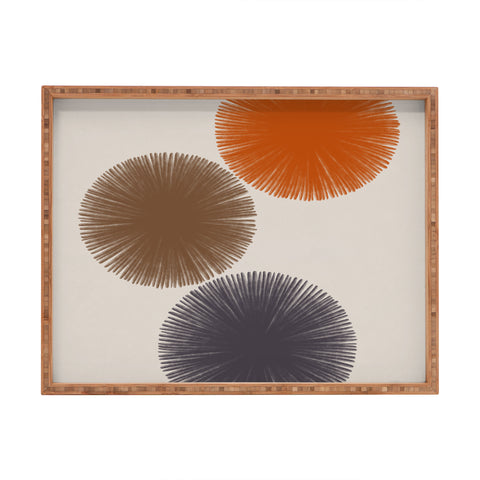 Alisa Galitsyna Abstract Circles III Rectangular Tray