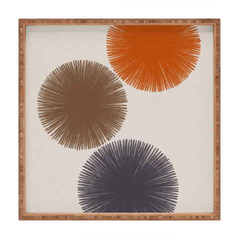 Alisa Galitsyna Abstract Circles III Square Tray