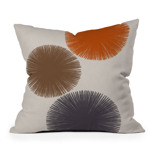 Alisa Galitsyna Abstract Circles III Throw Pillow