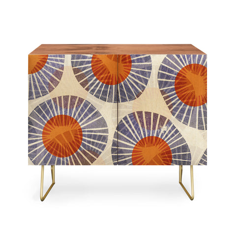 Alisa Galitsyna Abstract Linocut Pattern 2 Credenza