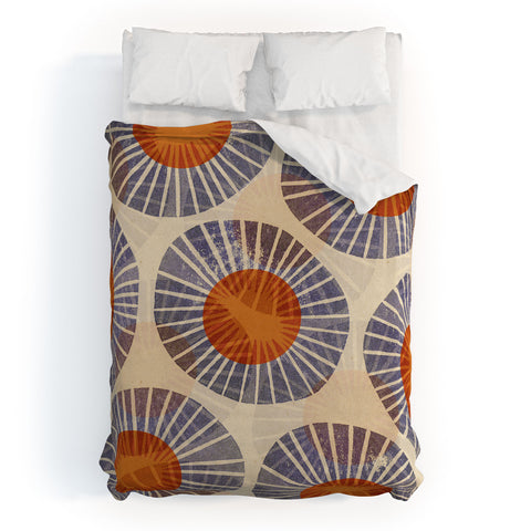 Alisa Galitsyna Abstract Linocut Pattern 2 Duvet Cover