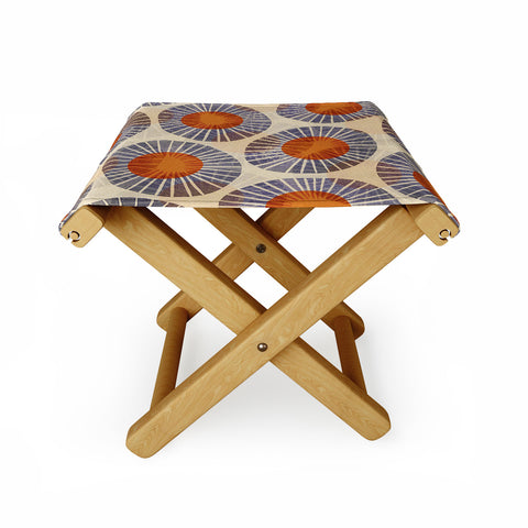Alisa Galitsyna Abstract Linocut Pattern 2 Folding Stool