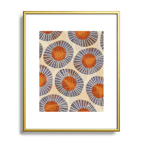 Alisa Galitsyna Abstract Linocut Pattern 2 Metal Framed Art Print
