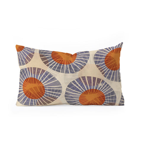 Alisa Galitsyna Abstract Linocut Pattern 2 Oblong Throw Pillow