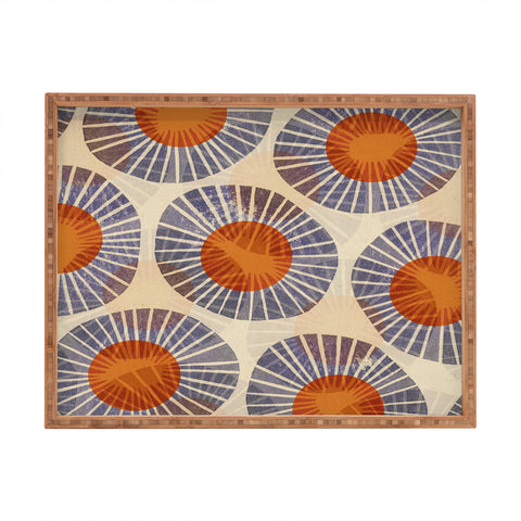 Alisa Galitsyna Abstract Linocut Pattern 2 Rectangular Tray