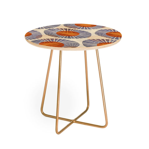 Alisa Galitsyna Abstract Linocut Pattern 2 Round Side Table