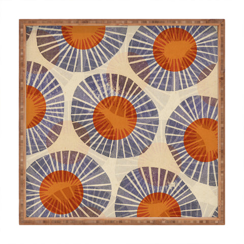 Alisa Galitsyna Abstract Linocut Pattern 2 Square Tray