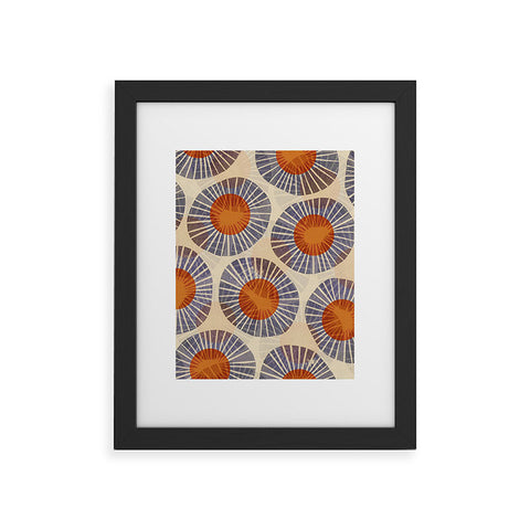 Alisa Galitsyna Abstract Linocut Pattern 2 Framed Art Print