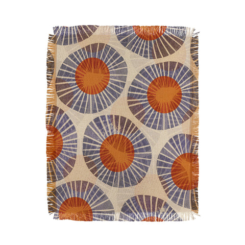 Alisa Galitsyna Abstract Linocut Pattern 2 Throw Blanket