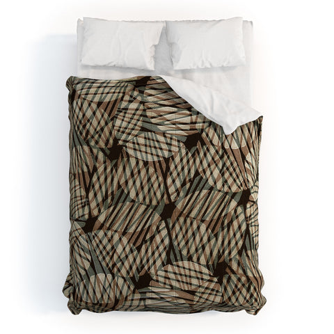 Alisa Galitsyna Abstract Linocut Pattern 5 Comforter