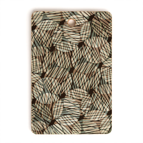 Alisa Galitsyna Abstract Linocut Pattern 5 Cutting Board Rectangle