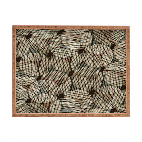 Alisa Galitsyna Abstract Linocut Pattern 5 Rectangular Tray