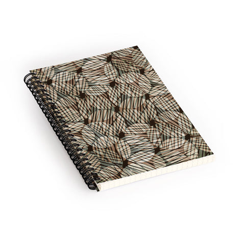 Alisa Galitsyna Abstract Linocut Pattern 5 Spiral Notebook