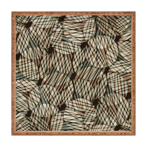 Alisa Galitsyna Abstract Linocut Pattern 5 Square Tray