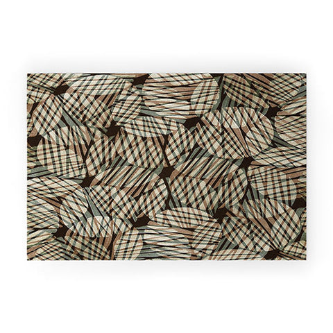 Alisa Galitsyna Abstract Linocut Pattern 5 Welcome Mat