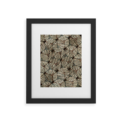 Alisa Galitsyna Abstract Linocut Pattern 5 Framed Art Print