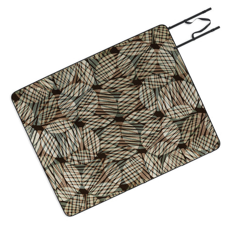 Alisa Galitsyna Abstract Linocut Pattern 5 Picnic Blanket
