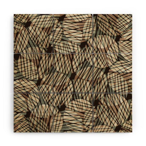 Alisa Galitsyna Abstract Linocut Pattern 5 Wood Wall Mural