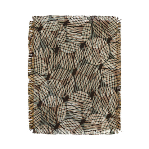 Alisa Galitsyna Abstract Linocut Pattern 5 Throw Blanket