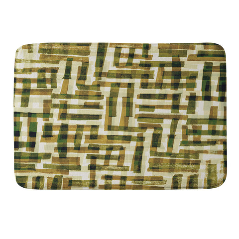 Alisa Galitsyna Abstract Linocut Pattern 6 Memory Foam Bath Mat