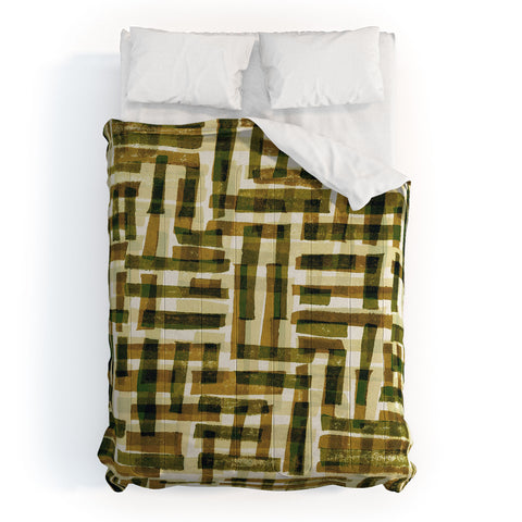 Alisa Galitsyna Abstract Linocut Pattern 6 Comforter