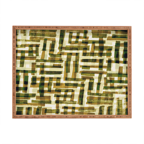 Alisa Galitsyna Abstract Linocut Pattern 6 Rectangular Tray