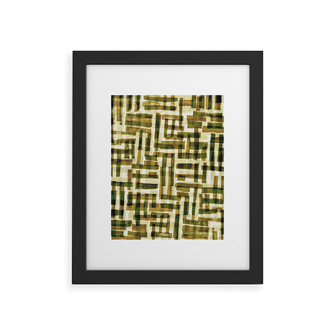 Alisa Galitsyna Abstract Linocut Pattern 6 Framed Art Print