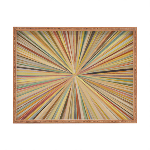 Alisa Galitsyna Abstract Pastel Bloom Rectangular Tray
