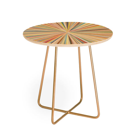 Alisa Galitsyna Abstract Pastel Bloom Round Side Table