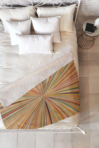 Alisa Galitsyna Abstract Pastel Bloom Fleece Throw Blanket