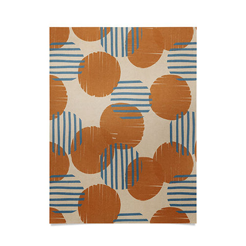Alisa Galitsyna Abstract Pattern Orange Blue Poster