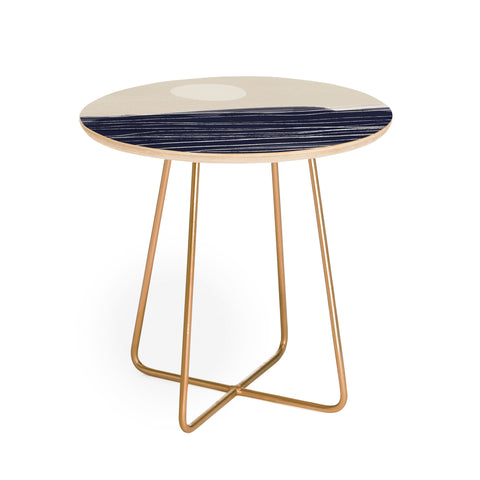 Alisa Galitsyna Abstract Seascape 2 Round Side Table