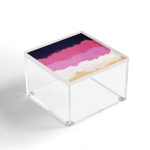 Alisa Galitsyna Abstract Sunset Sky Blush Acrylic Box