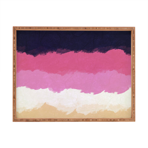 Alisa Galitsyna Abstract Sunset Sky Blush Rectangular Tray