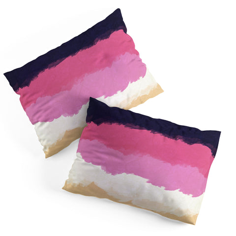 Alisa Galitsyna Abstract Sunset Sky Blush Pillow Shams