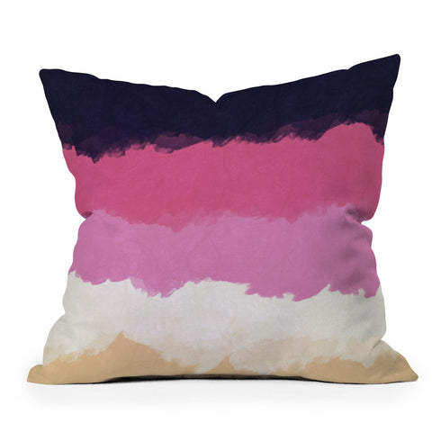 Alisa Galitsyna Abstract Sunset Sky Blush Throw Pillow