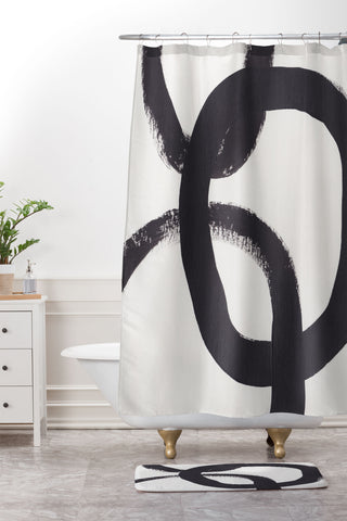 Alisa Galitsyna Acrylic Circles Shower Curtain And Mat