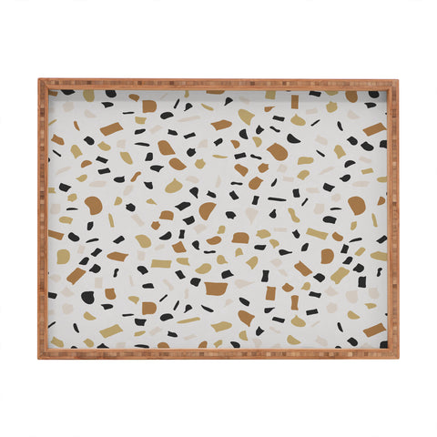 Alisa Galitsyna Beige Terrazzo Rectangular Tray