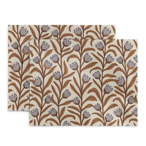 Alisa Galitsyna Bellflower Pattern Brown Ivory Placemat