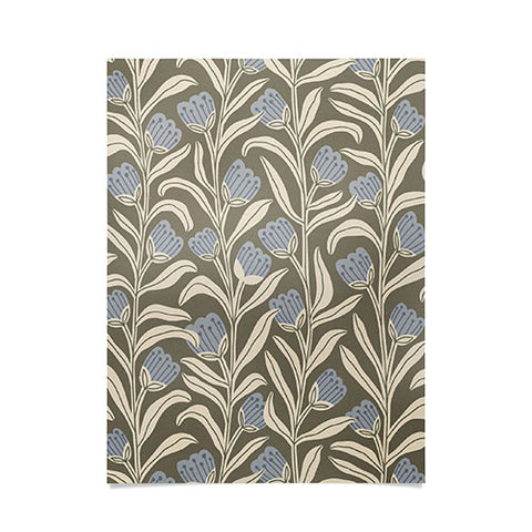 Alisa Galitsyna Bellflower Pattern Cream Olive Poster