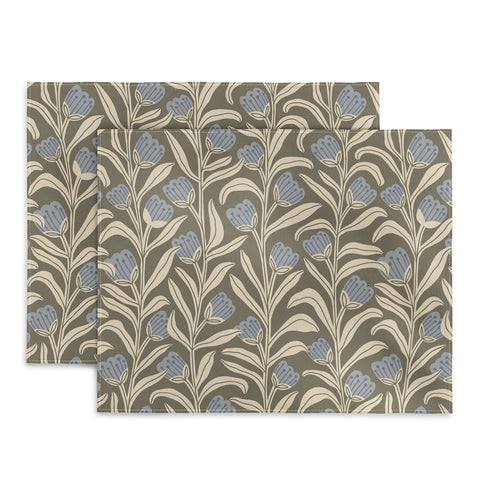 Alisa Galitsyna Bellflower Pattern Cream Olive Placemat