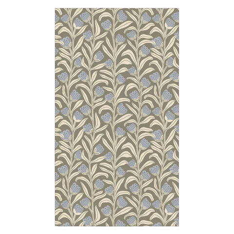 Alisa Galitsyna Bellflower Pattern Cream Olive Tablecloth