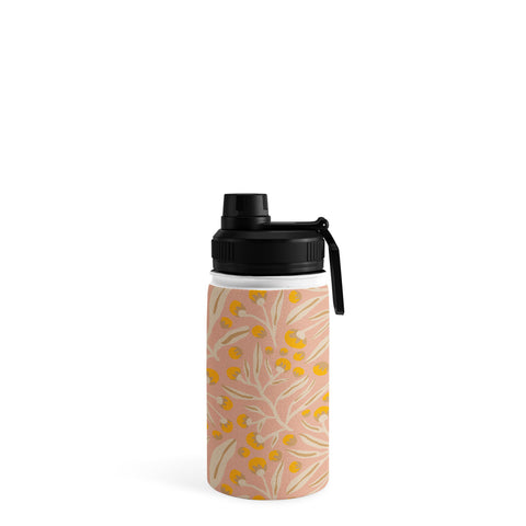 Alisa Galitsyna Berries Peach Yellow Water Bottle