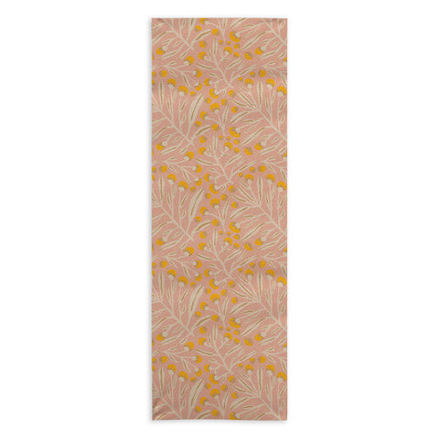 Alisa Galitsyna Berries Peach Yellow Yoga Towel