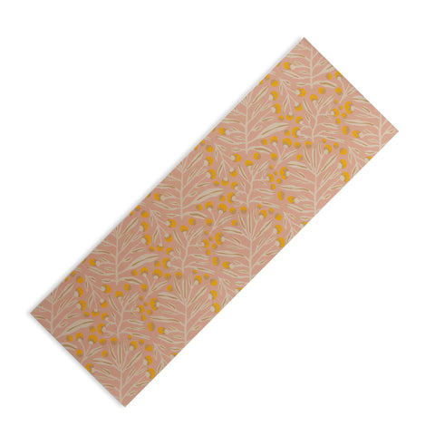 Alisa Galitsyna Berries Peach Yellow Yoga Mat