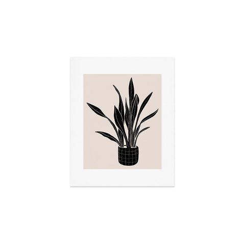 Alisa Galitsyna Black and White Snake Plant Art Print