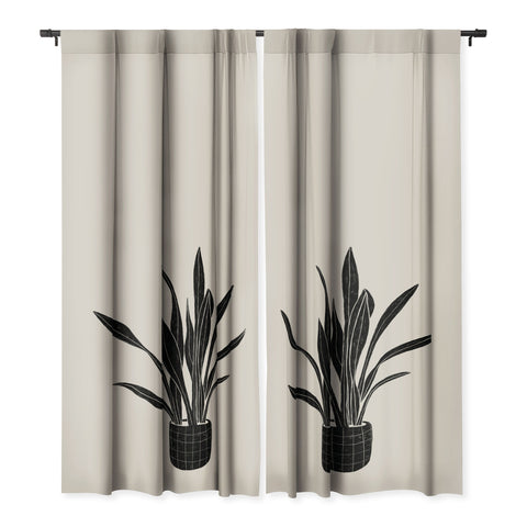 Alisa Galitsyna Black and White Snake Plant Blackout Non Repeat