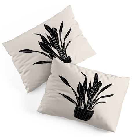 Alisa Galitsyna Black and White Snake Plant Pillow Shams