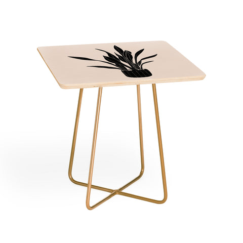 Alisa Galitsyna Black and White Snake Plant Side Table