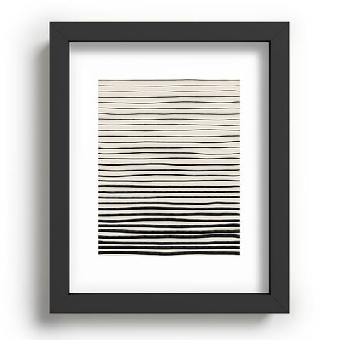 Alisa Galitsyna Black Horizontal Lines Recessed Framing Rectangle